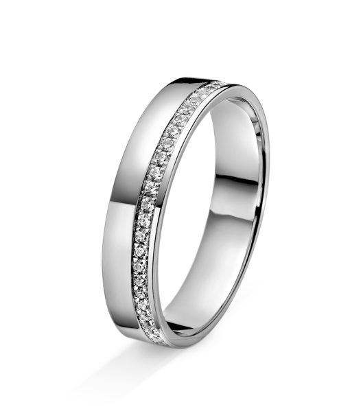 Amore forlovelsesring i 14kt hvitt gull med diamanter 0,15ct 4,5mm - AD4-9102