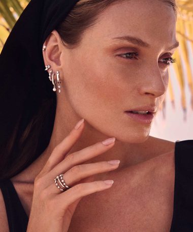 Alternative view of Sif Jakobs - Earrings Ellera Perla Medio - with white zirconia and freshwater pearl