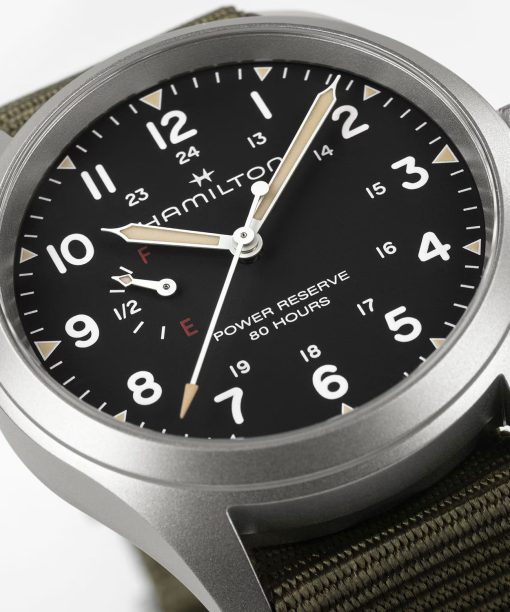 Alternative view of Hamilton Khaki Field Mechanical Power Reserve 40mm - H69509930