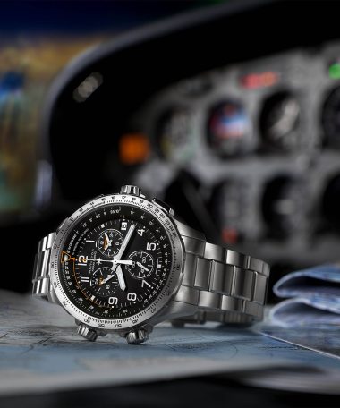Alternative view of Hamilton Khaki Aviation X-Wind GMT Chrono Quartz 46mm - H77912135