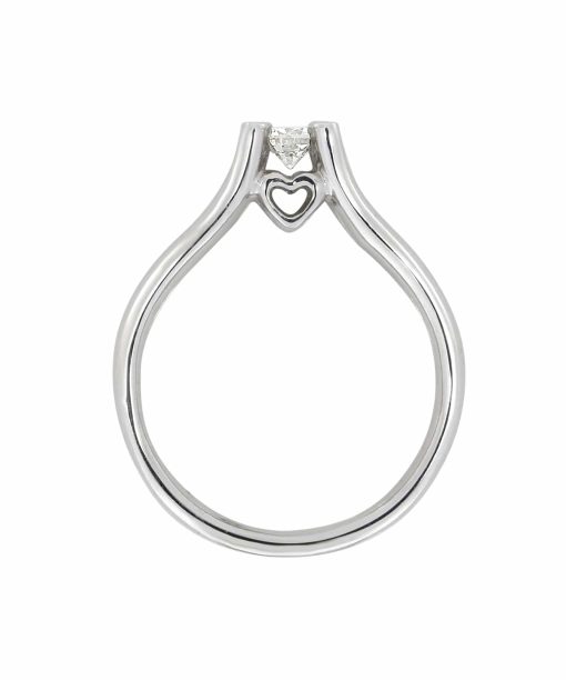 Alternative view of Enstens diamantring i hvitt gull 0.10ct TW.SI