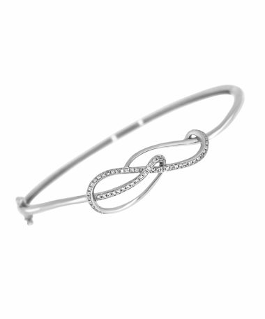 Armring i hvitt gull med diamanter 0.30ct TW.SI