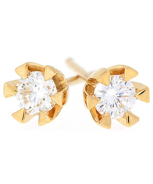 Victoria enstens diamantørepynt i gult gull 1.00ct. TW.SI