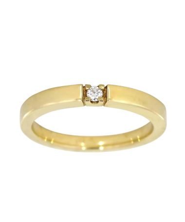 Alliansering i gult gull, 0.03ct. TW.SI, 1 sten