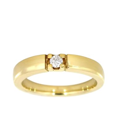 Alliansering i gult gull 0.07ct TW.SI, 1 sten