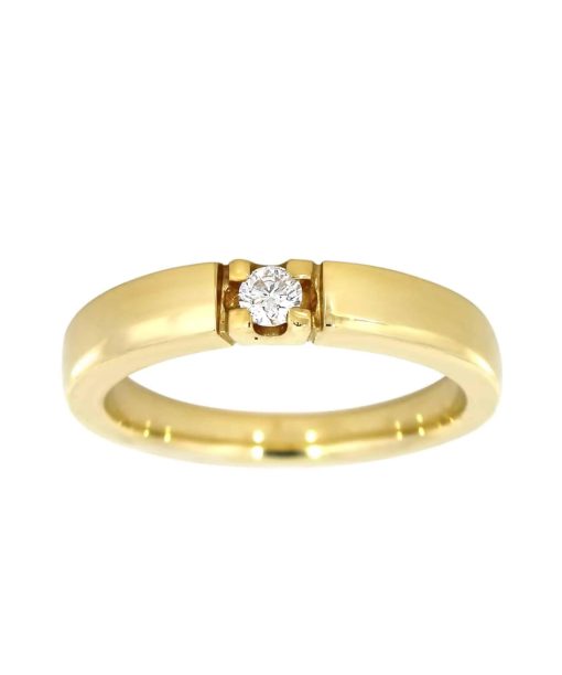 Alliansering i gult gull 0.10ct TW.SI, 1 sten