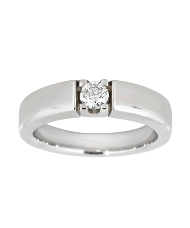 Alliansering i hvitt gull 0.20ct TW.SI, 1 sten