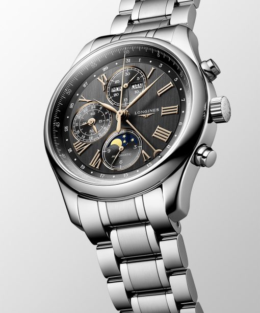 Alternative view of Longines Master Collection Chronograph Moon Phase 42mm - L2.773.4.61.6