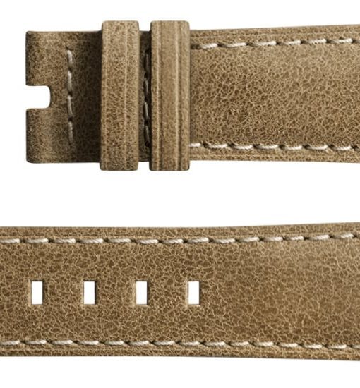Alternative view of LEATHER STRAP WITH CLASP CALF BEIGE INTERCHANGEABLE 21/18