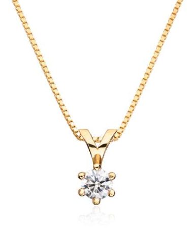 Anheng Margrete med LAB grown diamant