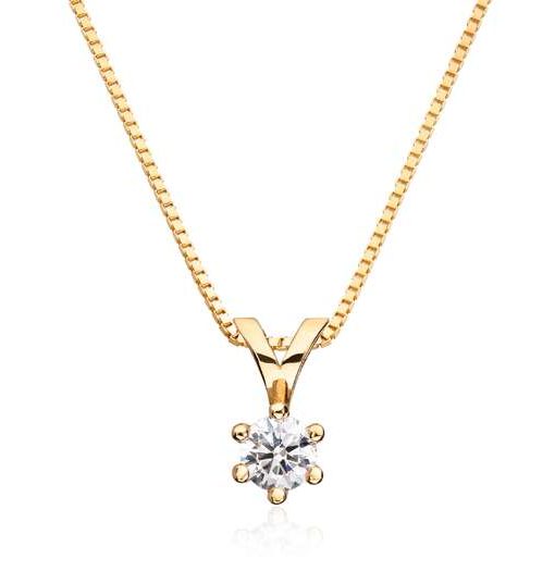 Anheng Margrete med LAB grown diamant