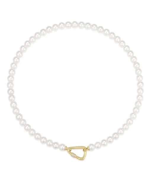 Ania Haie Gold Lobster Clasp Shell Pearl Necklace