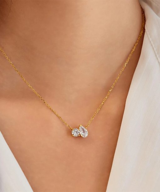 Alternative view of Ania Haie Gold Toi & Moi Necklace