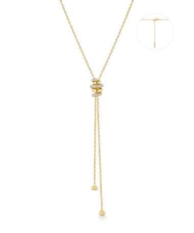 Ania Haie Gold Twisted Rope Lariat Necklace