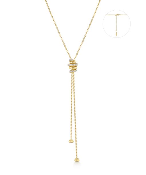 Ania Haie Gold Twisted Rope Lariat Necklace