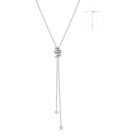 Ania Haie Silver Twisted Rope Lariat Necklace