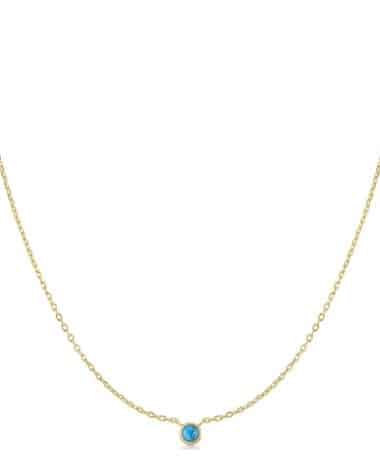 Ania Haie Gold Bezel-set Lab-created Turquise Necklace