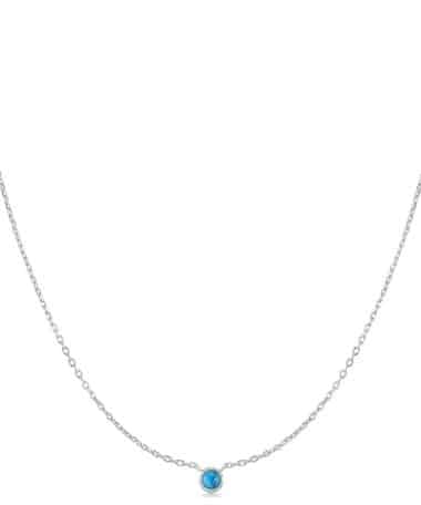Ania Haie Silver Bezel-set Lab-created Turquise Necklace