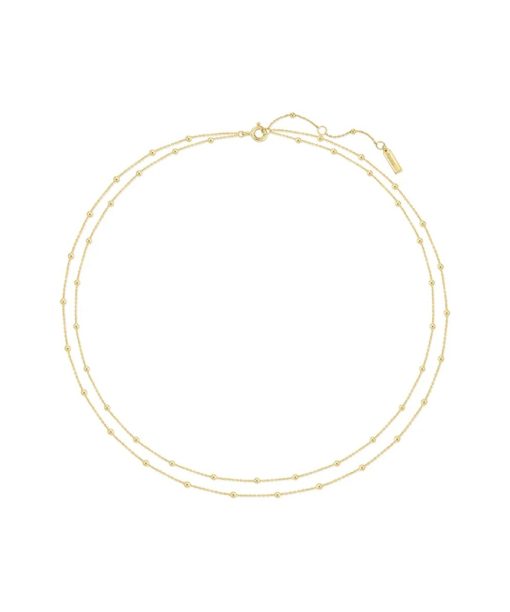 Ania Haie Gold Double Chain Bead Necklace