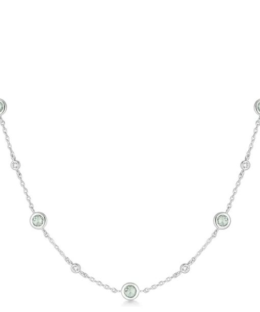 Ania Haie Silver Mint Green Station Necklace
