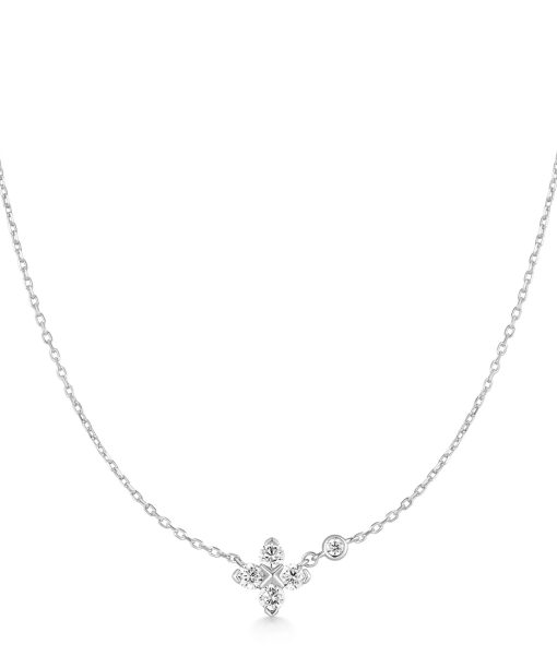 Ania Haie Silver Sparkling Lucky Clover Necklace