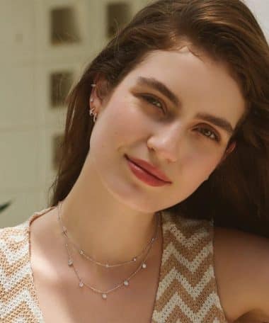 Alternative view of Ania Haie Silver Molten Bezel-Set Droplet Station Necklace