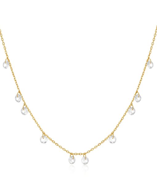 Ania Haie Gold Droplet Station Necklace