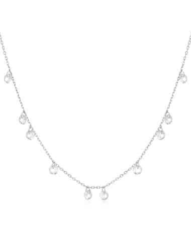 Ania Haie Silver Droplet Station Necklace