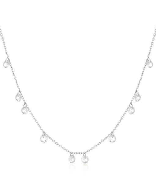 Ania Haie Silver Droplet Station Necklace