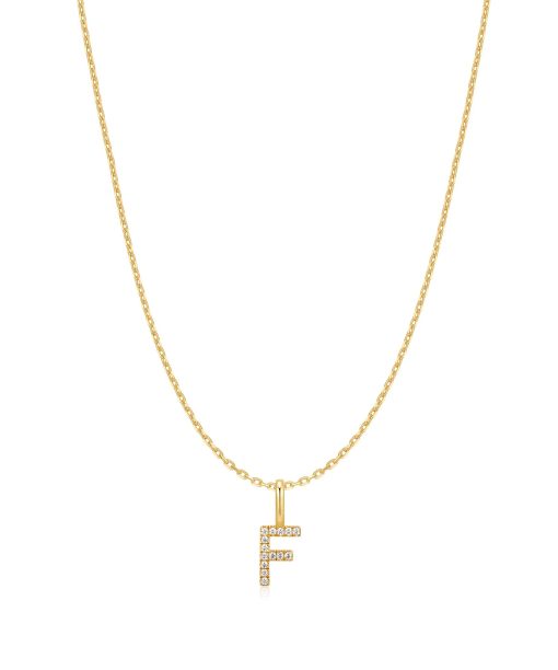 Ania Haie Gold Letter F Initial Necklace