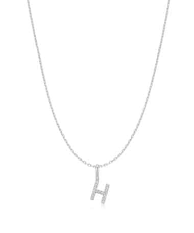 Ania Haie Silver Letter H Initial Necklace
