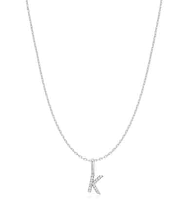 Ania Haie Silver Letter K Initial Necklace