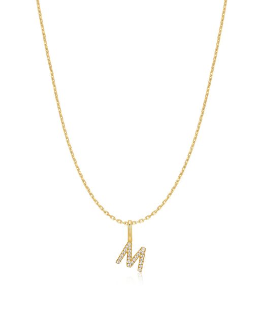 Ania Haie Gold Letter M Initial Necklace