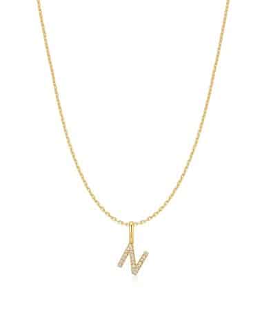 Ania Haie Gold Letter N Initial Necklace