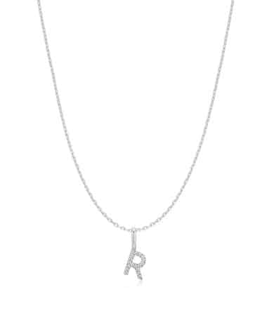 Ania Haie Silver Letter R Initial Necklace