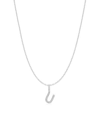 Ania Haie Silver Letter U Initial Necklace