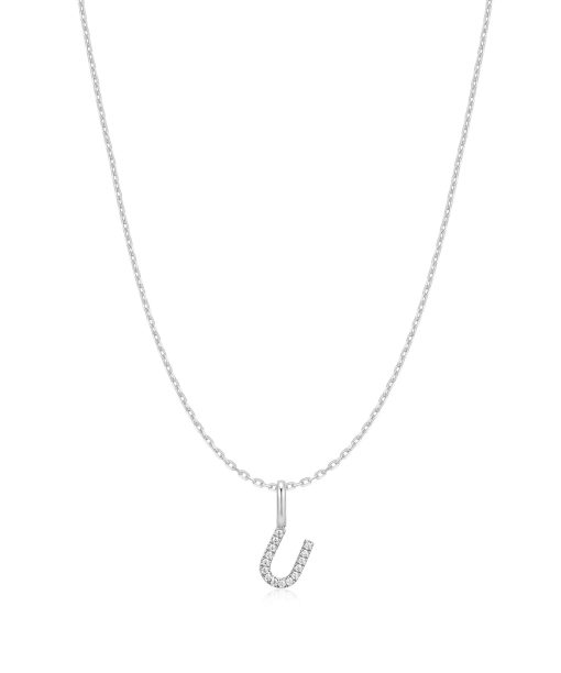 Ania Haie Silver Letter U Initial Necklace