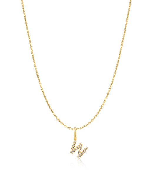 Ania Haie Gold Letter W Initial Necklace