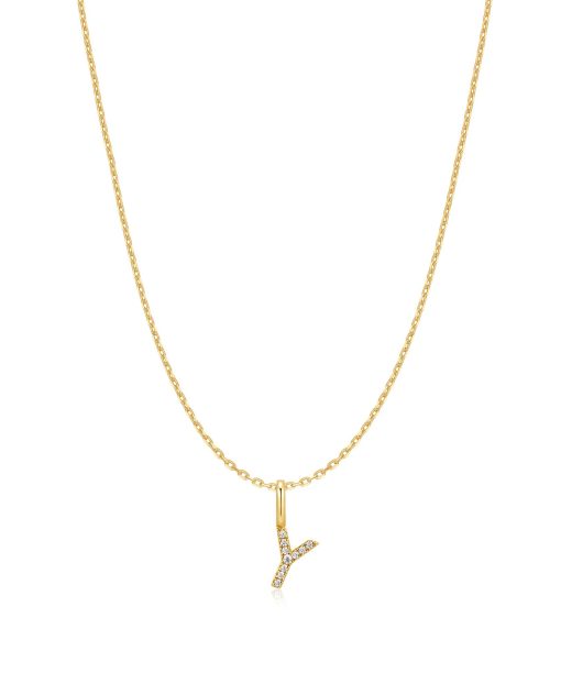 Ania Haie Gold Letter Y Initial Necklace