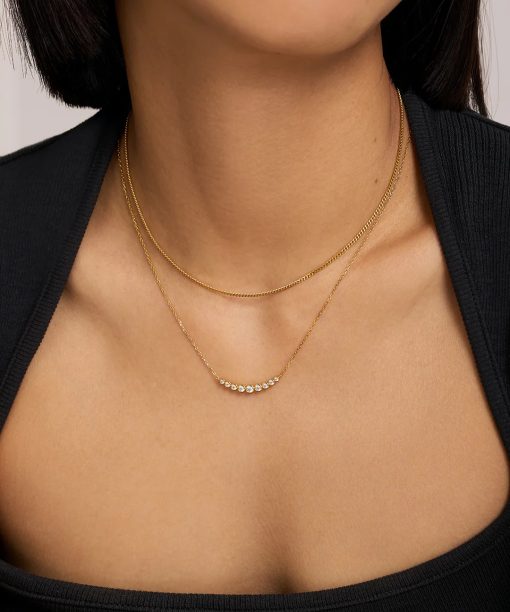 Alternative view of Ania Haie Gold Slim Curb Link Chain Necklace