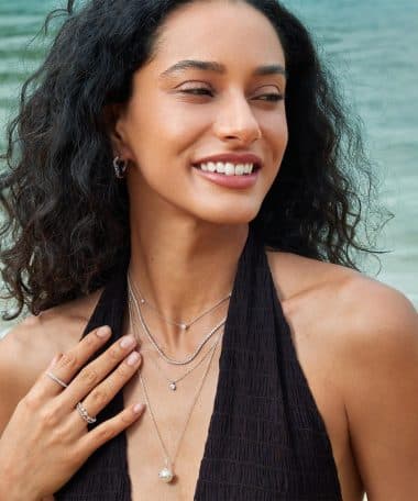 Alternative view of Ania Haie Silver Shell Pearl Halo Evil-Eye Necklace
