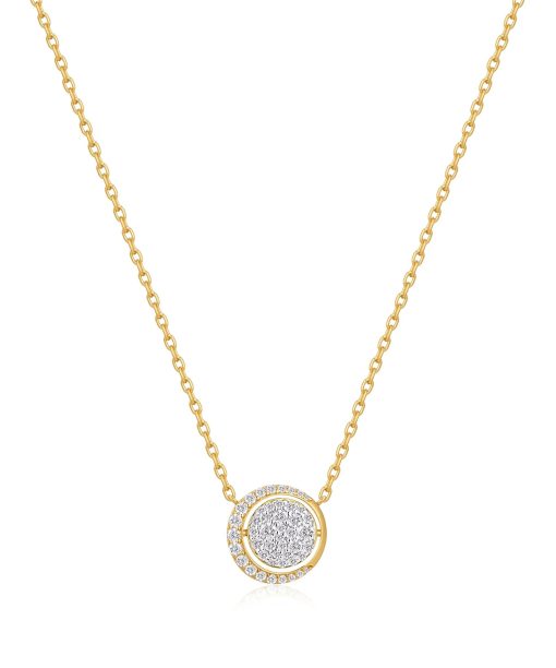 Ania Haie Gold Reversible Pavé Moon Evil-Eye Necklace