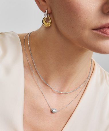 Alternative view of Ania Haie Silver Organic Dome Pebble Necklace