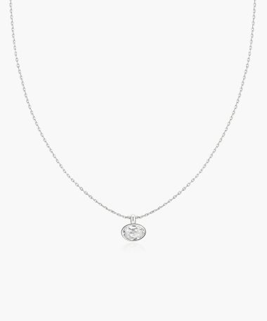 Ania Haie Silver Bezel Organic Pebble Necklace