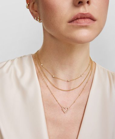 Alternative view of Ania Haie Gold Bezel-Set Round Open Heart Necklace