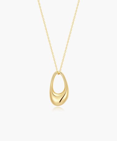 Ania Haie Gold Hollow Organic Pebble Necklace