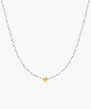 Ania Haie Gold Twist & Glass Pearl Beaded Necklace