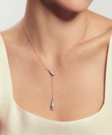 Alternative view of Ania Haie Silver Single-Slide Teardrop Necklace