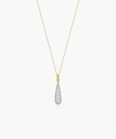 Ania Haie Gold Pavé Statement Teardrop Necklace