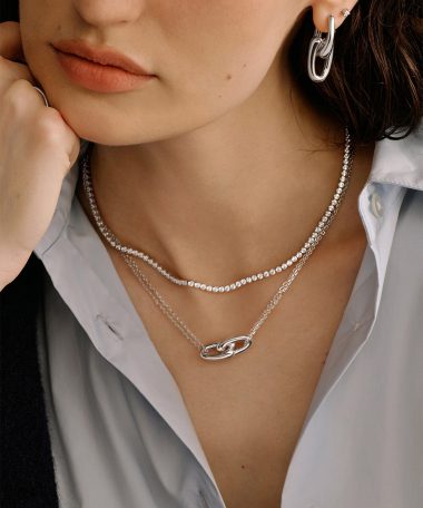 Alternative view of Ania Haie Silver Interlocked Necklace